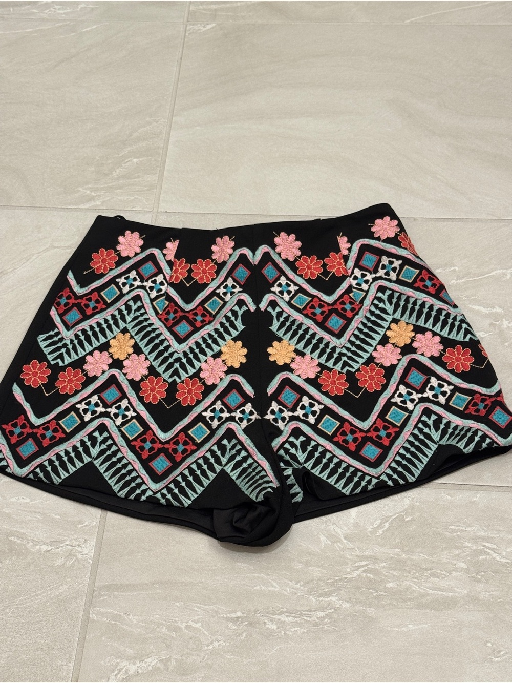 Boho Indie Tribal Print Short Shorts